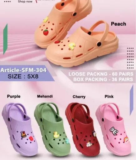 Women injection crocs 5×8